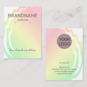 Kleur Gradiënt Ombre Regenboog Oorbellen Display R Visitekaartje (Voorkant / Achterkant)