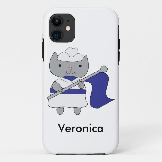 Kleur Guard Cat Blauw Wit Case-Mate iPhone Case (Achterkant)