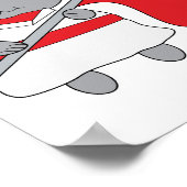 Kleur Guard Cat Rood Wit Poster (Hoek)