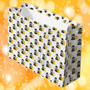 Kleur Guard Kat Kawaii Zwart en Geel Groot Cadeauzakje