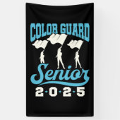 Kleur Guard Senior 2025 Klasse Vlaggen Afstuderen Spandoek (Verticaal)