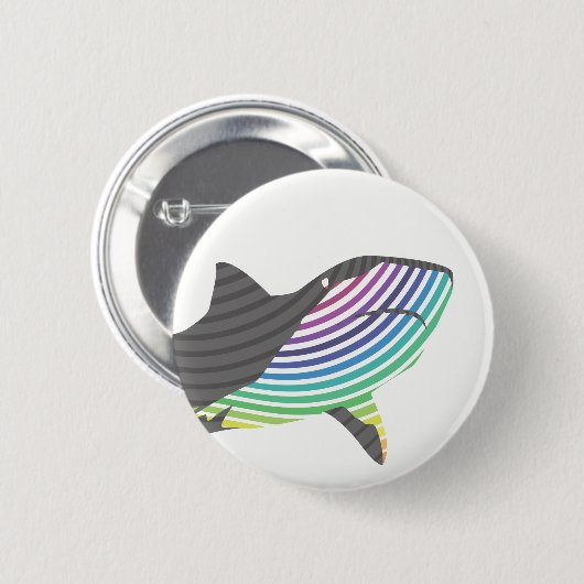Kleur Haai Werveling Ronde Button 5,7 Cm (Voorkant /achterkant)