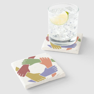 Kleur Hand's Stenen Onderzetter