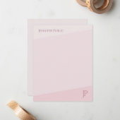 Kleur Harmonie Monogram Eenvoudige Moderne Sjabloo Notitiekaartje (Voorkant / Achterkant in situ)