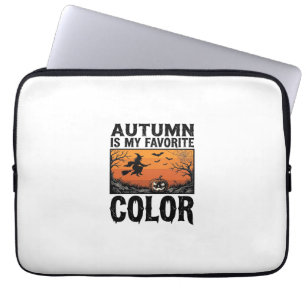 Kleur herfst favoriete Halloween pompoen Vector De Laptop Sleeve