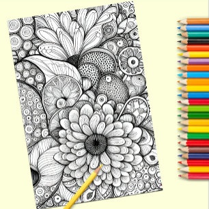 Kleur Het Abstract Daisy Floral Poster