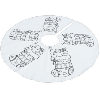 Kleur het Kerstmis Vakantie Patroon Boom Rok Kerstboom Rok