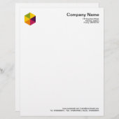 Kleur Hexagon 01 Briefhoofd Ontwerp (Voorkant / Achterkant)