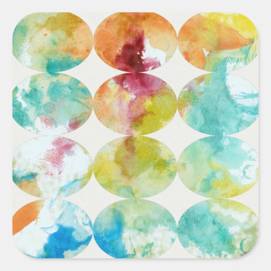 Kleur II samenvoegen Vierkante Sticker (Voorkant)