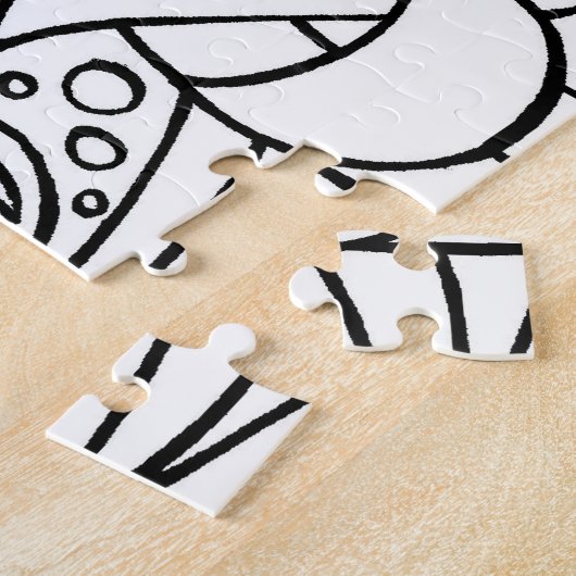 Kleur ik zwart en wit legpuzzel (Zijkant)