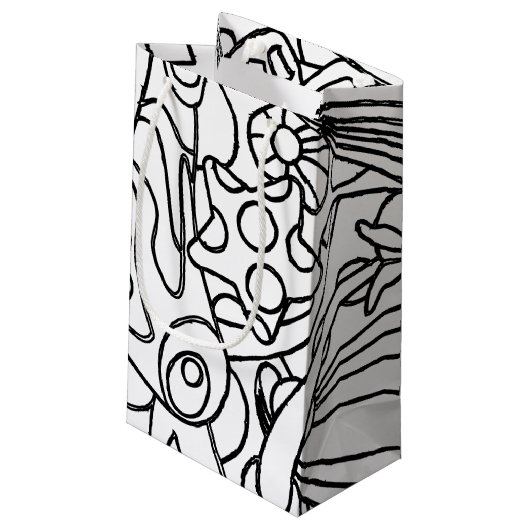 Kleur-ik-zwart-witkleurpartij Klein Cadeauzakje (Achterkant Gekanteld)