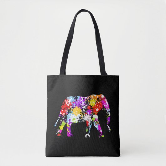 Kleur in een schuine streep over de Canvas tas (Voorkant)