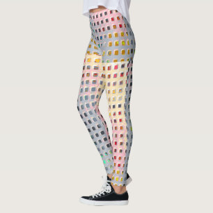Kleur in het raster leggings