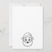 Kleur-in Vrolijk Kerstfeest Santa Flat Kaart (Achterkant)