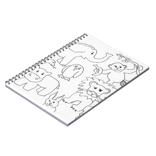 Kleur je eigen dierentuin notitieboek (Linkerzijde)