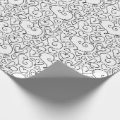 Kleur je eigen grillige hartenpatroon cadeaupapier (Hoek)