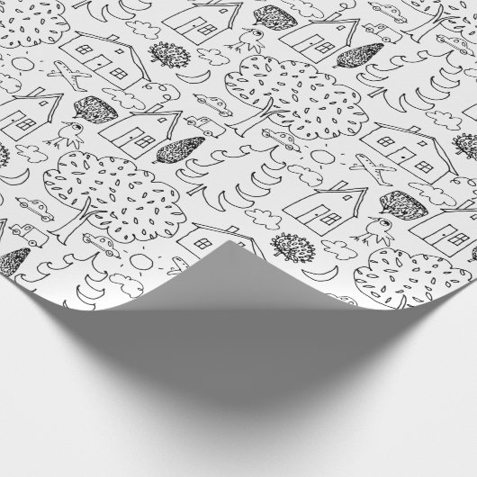 Kleur je eigen groep cadeaupapier (Hoek)