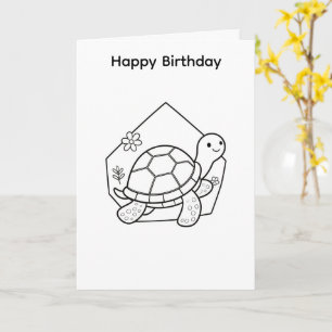 Kleur je eigen kaart schildpad ontwerp