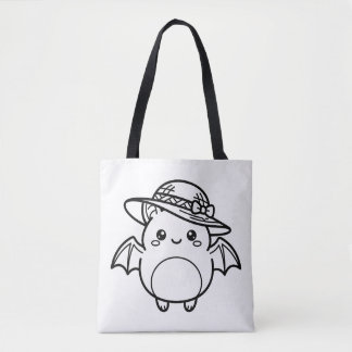Kleur Je Eigen Kawaii Vleermuis Zonnehoed Draagtas