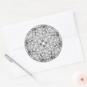 Kleur je eigen kleurboek ontwerp ronde sticker (Envelop)