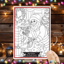 Kleur je eigen leuke persoonlijke Kerstman Sinterk