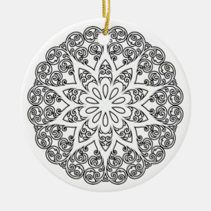 Kleur Je Eigen MANDALA - Doe-Het-Zelf Kleurboek 1 Keramisch Ornament