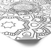 Kleur je eigen Mandala Poster (Hoek)