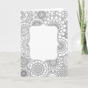 Kleur je eigen Wenskaart Kaart