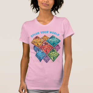 Kleur je wereld met diamanten t-shirt