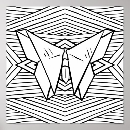 Kleur jezelf of Hanging als een Black & White Art Poster (Voorkant)