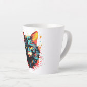 Kleur kat latte mok (Rechterhoek)