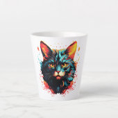 Kleur kat latte mok (Voorkant)