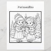 Kleur Kerst Zangers Papieren Blad (Voorkant)