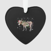 Kleur kerstlampje Donkey | Santa Donkey Gift Ornament (voorkant)