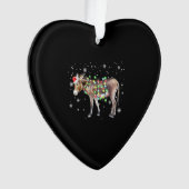 Kleur kerstlampje Donkey | Santa Donkey Gift Ornament (voorkant)