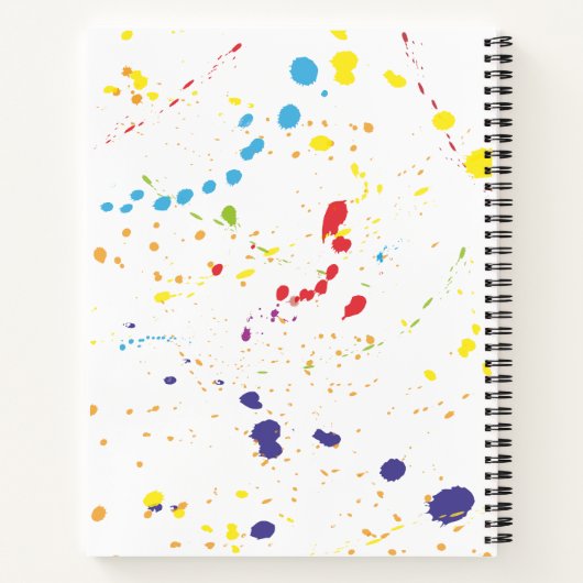 Kleur Kunst Schattige gepersonaliseerd kind schets Notitieboek (Achterkant)