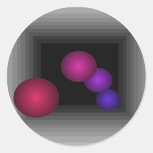 Kleur Leuk 3 D Optische Illusie Infinity Spheres Ronde Sticker