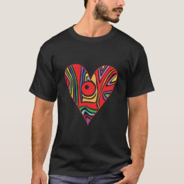 Kleur LIEFDE hart T-shirt