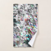 Kleur lijkt op vierkante dvd-snippers, ruwe mozaïe bad handdoek (Handdoek)