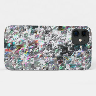 Kleur lijkt op vierkante dvd-snippers, ruwe mozaïe iPhone 11 hoesje