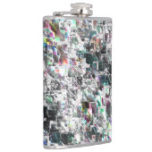 Kleur lijkt op vierkante dvd-snippers, ruwe mozaïe heupfles (Rechts)