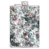 Kleur lijkt op vierkante dvd-snippers, ruwe mozaïe heupfles (Voorkant)