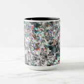 Kleur lijkt op vierkante dvd-snippers, ruwe mozaïe mok (Midden)