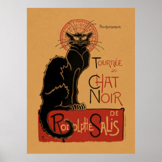 Kleur lithografie van de Tournée du Chat Noir Poster