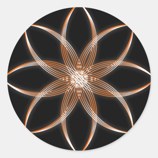 Kleur Lotus Ronde Sticker (Voorkant)