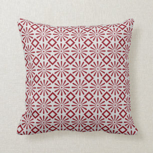 kleur - Maroon Gray Abstract patroon Kussen