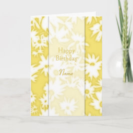 Kleur Me Daisies Gele Verjaardag Kaart