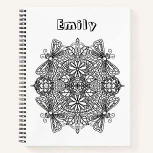 kleur me Dragonfly Mandala Notitieboek