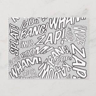 Kleur me Fun Retro Comic Book Pop Art Briefkaart