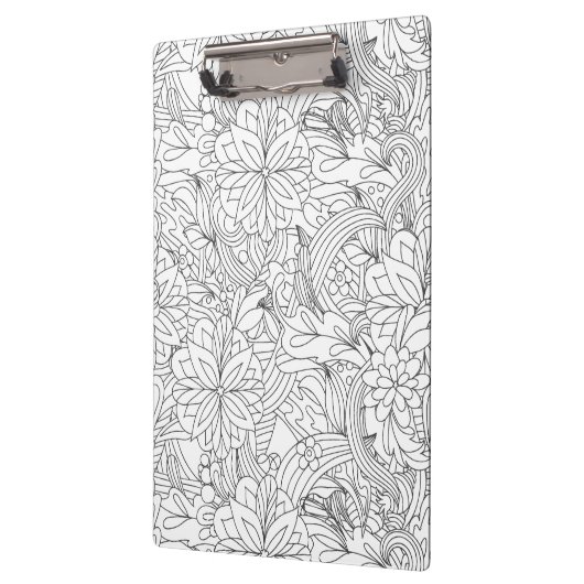 Kleur me in·bloem patroon klembord (Links)